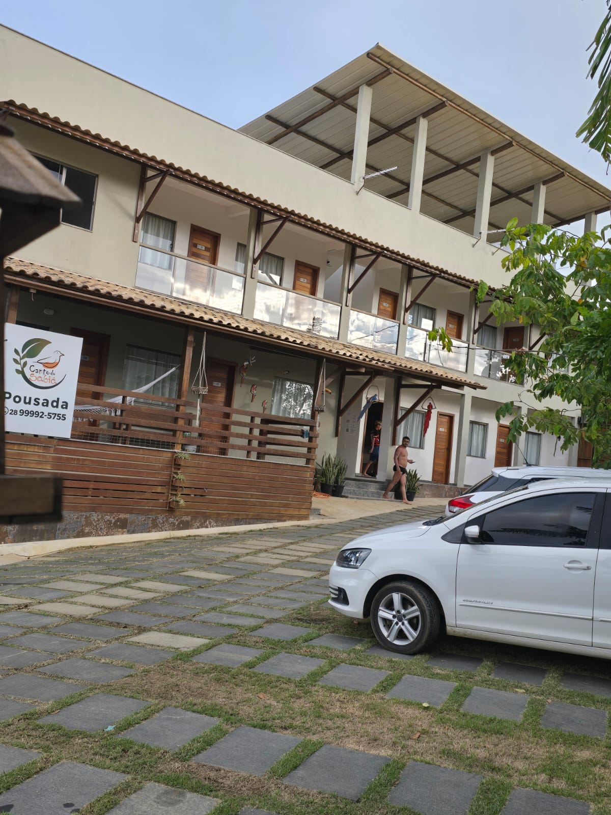 Ambiente externo da pousada