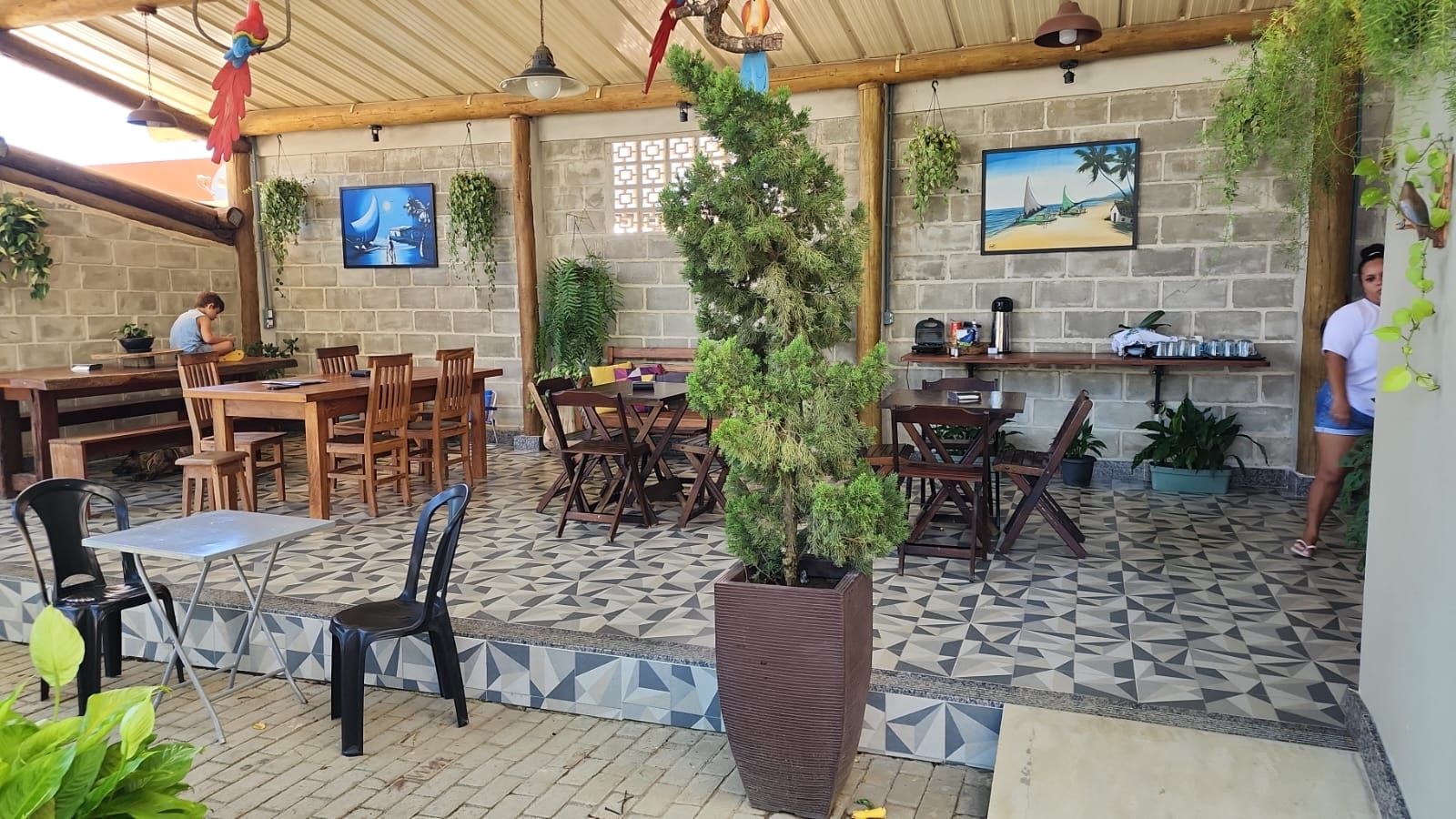 Ambiente externo da pousada