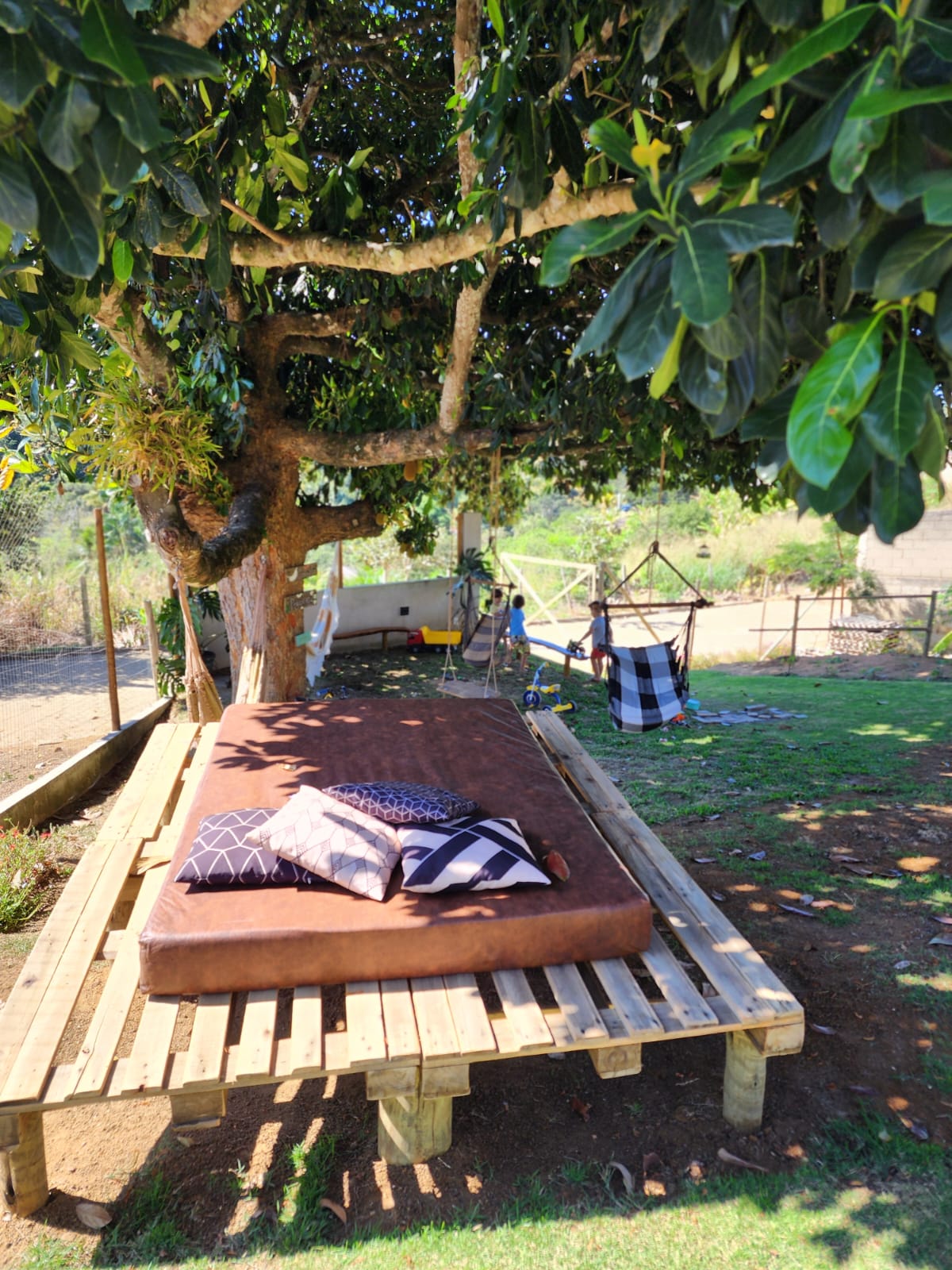 Ambiente externo da pousada